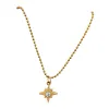 Hammered octagonal single zircon pendant, stainless steel, exquisite, light luxury, gentle and mature style, ins girl's daily commuting metal accessory Item Picture